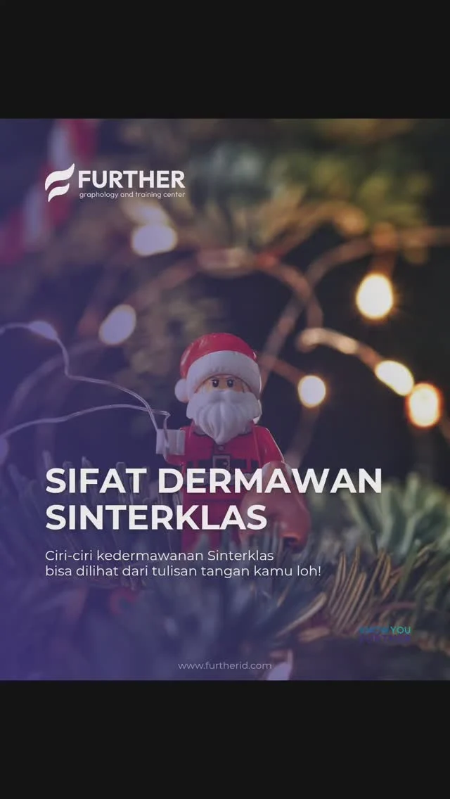 ✨️Penasaran dengan sifat positif yang satu ini?✨️
Cek potensi dan kecenderungan kedermawanan kamu disini!  𝗙𝗨𝗥𝗧𝗛𝗘𝗥
graphology and training center
www.furtherid.com
Mail: info@furtherid.com
WA. : 0895-333-56-9988  #knowyoufurther